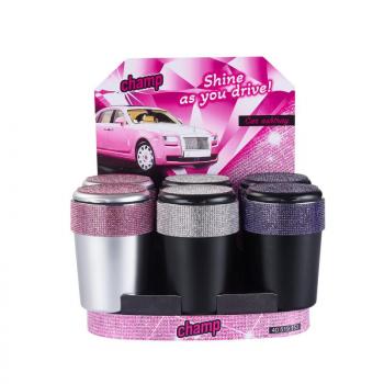 Champ Auto Aschenbecher mit LED mit Glitzer